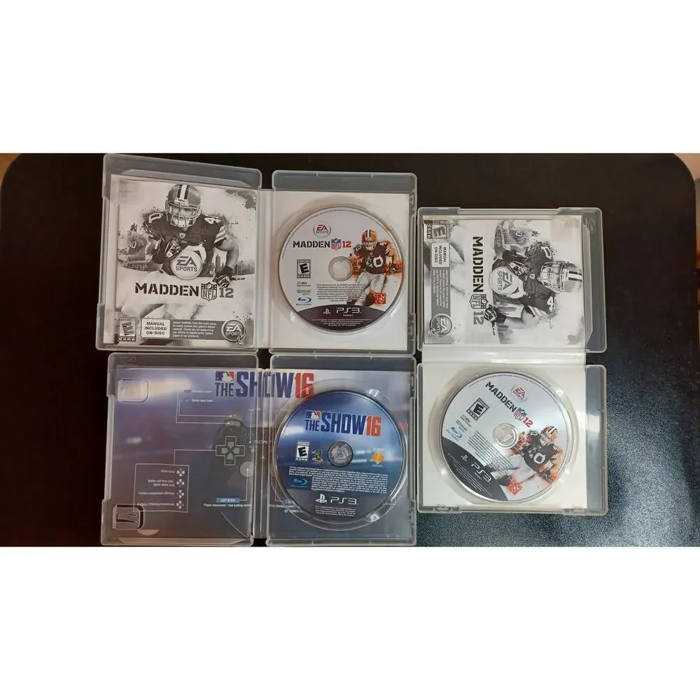 PS3 Games Madden 12' & MLB The Show 16'